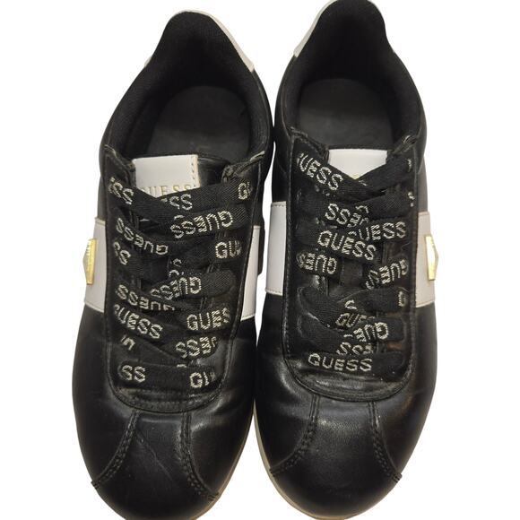 GUESS 6 M Roselyn Women's Tennis Shoes Black Sneaker Medium Girl's - Picture 1 of 6